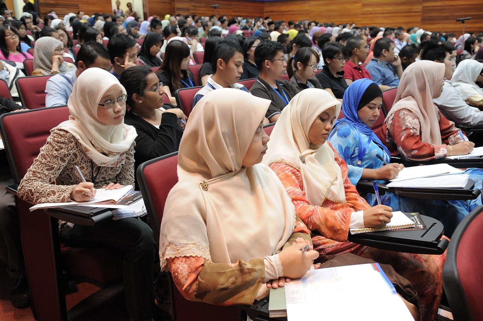 Students in a learning environment
